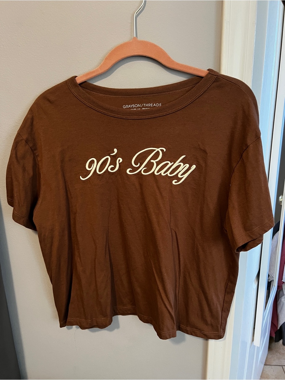Grayson Threads Brown Short-Sleeve "90's Baby" Graphic Tee